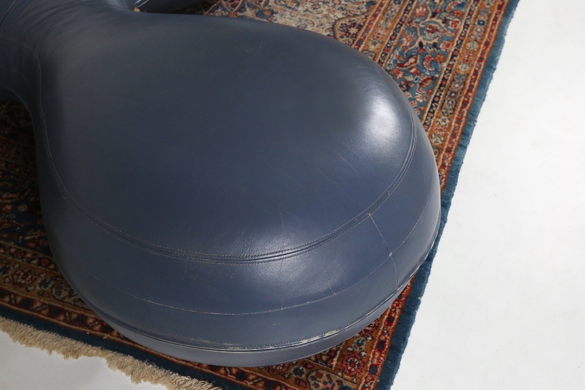 Leather Pouf By Lowie Vermeersch For Durlet, Belgium 1999-photo-5