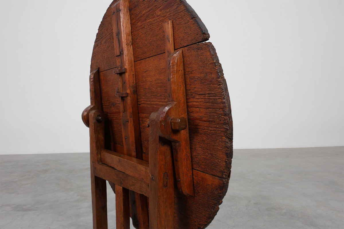 Table d'appoint ancienne en chêne à plateau inclinable, France, vers 1800-photo-4