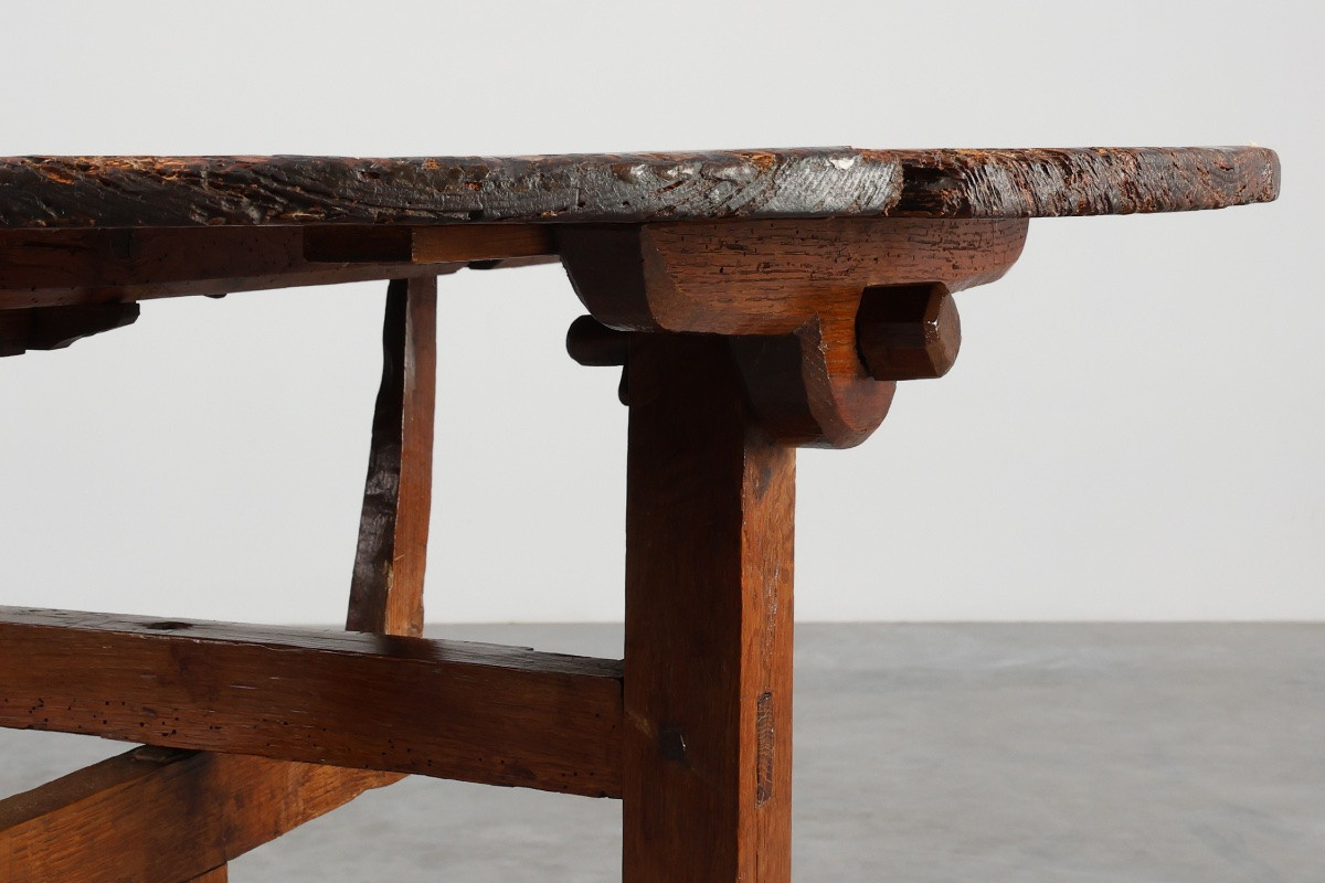 Table d'appoint ancienne en chêne à plateau inclinable, France, vers 1800-photo-5