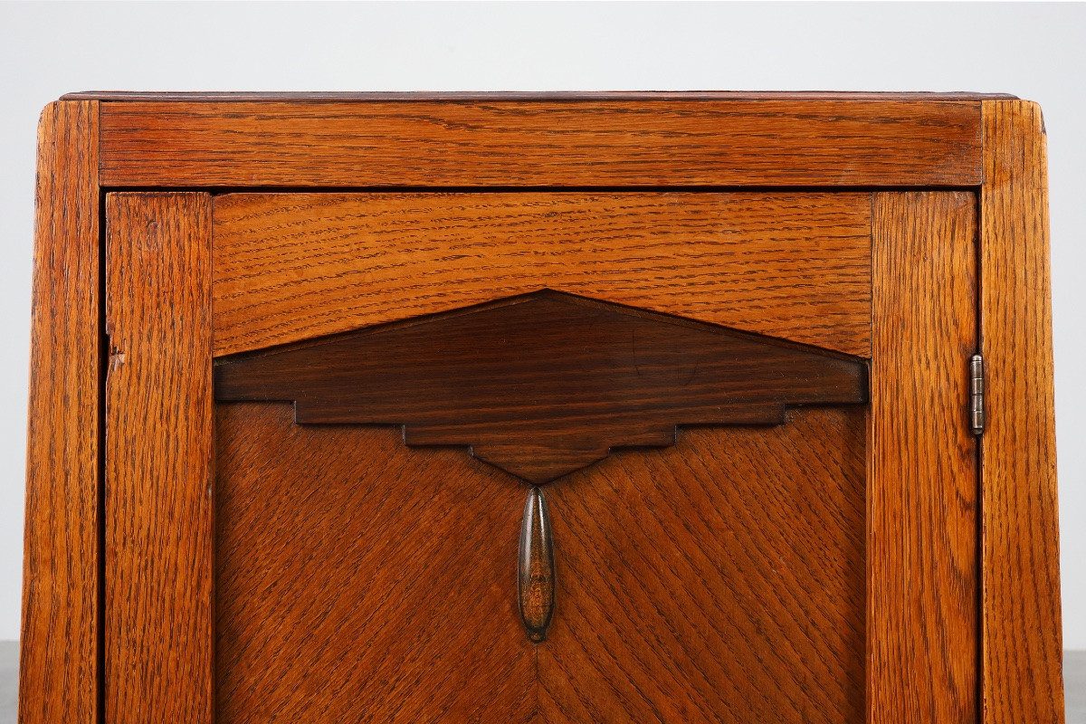 Armoire ou table de chevet en bois d'école d'Amsterdam, Pays-Bas, vers 1915-photo-7