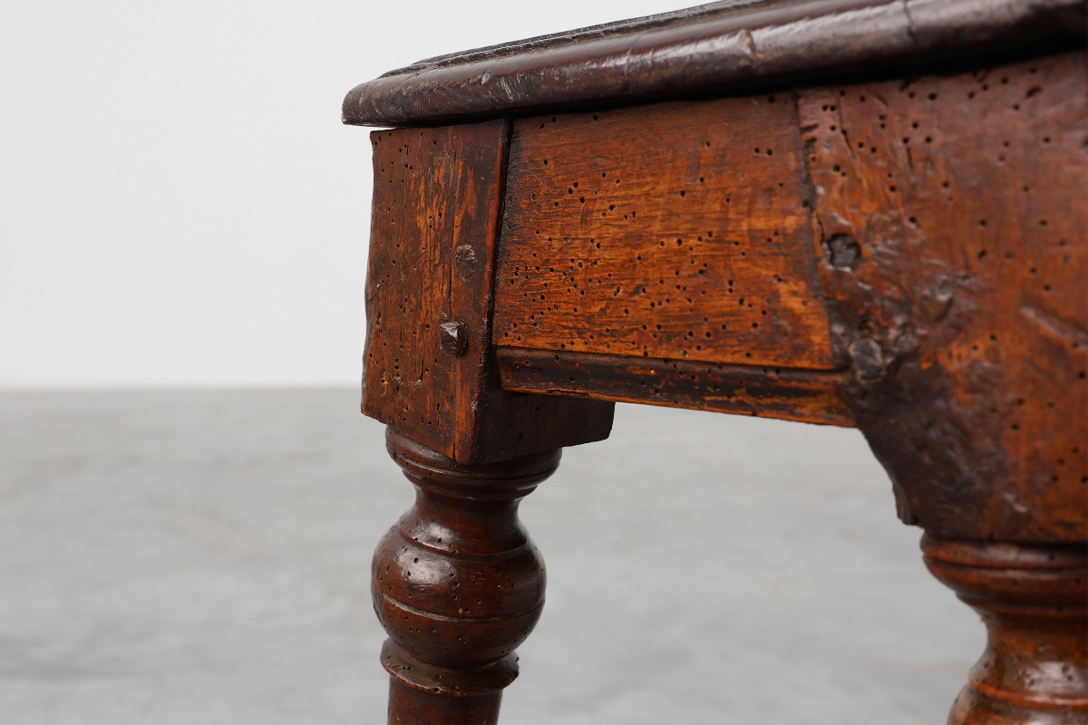 Antique Farm Bench In English Oak, United Kingdom, Circa 1850-photo-2