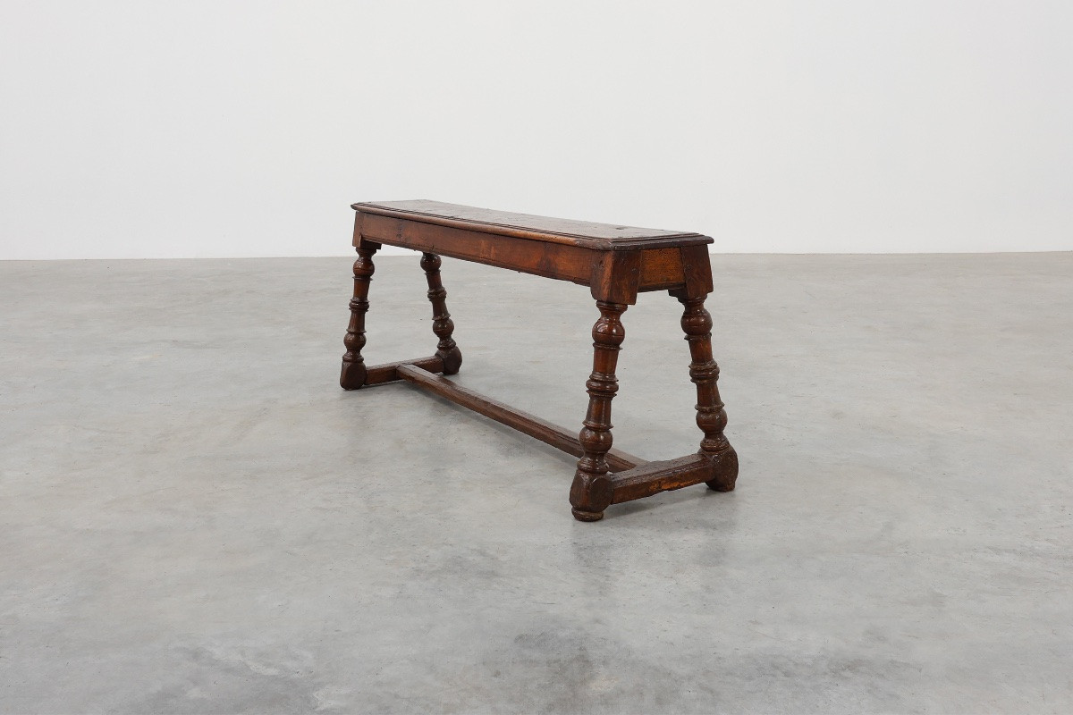 Antique Farm Bench In English Oak, United Kingdom, Circa 1850-photo-2