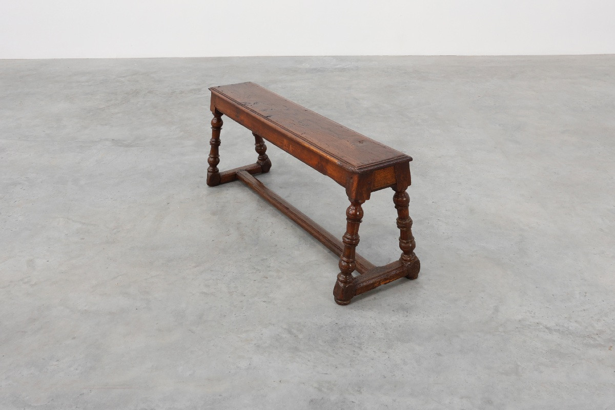 Antique Farm Bench In English Oak, United Kingdom, Circa 1850-photo-4