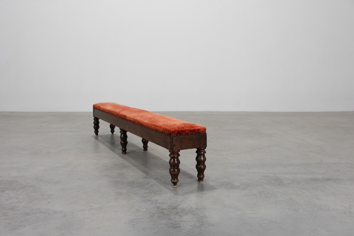 Rustic Oak Farm Bench With A Beautiful Patina, France, Circa 1820-photo-2