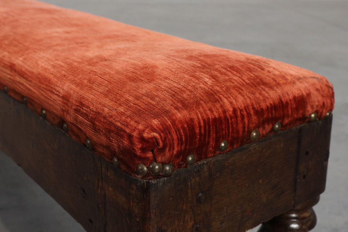 Rustic Oak Farm Bench With A Beautiful Patina, France, Circa 1820-photo-4