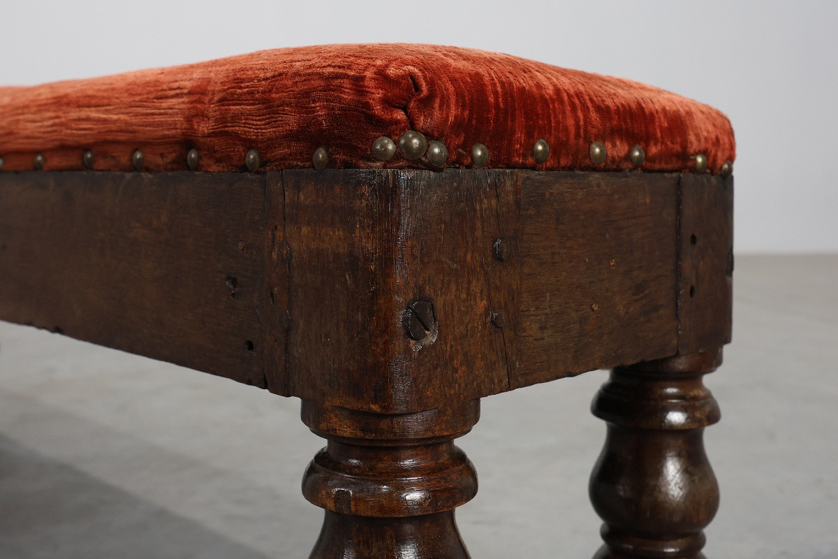 Rustic Oak Farm Bench With A Beautiful Patina, France, Circa 1820-photo-5