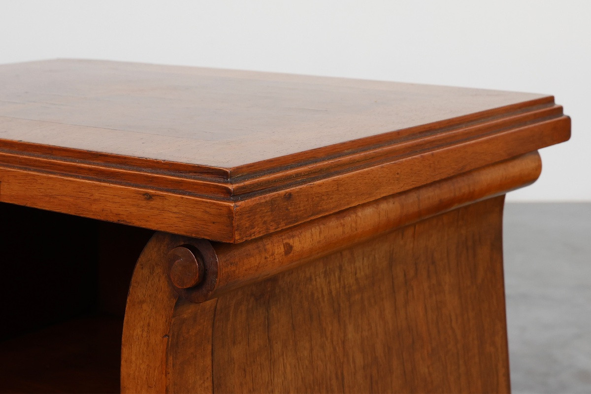 Ensemble de deux tables de chevet Art déco en bois, Italie, années 1920-photo-5