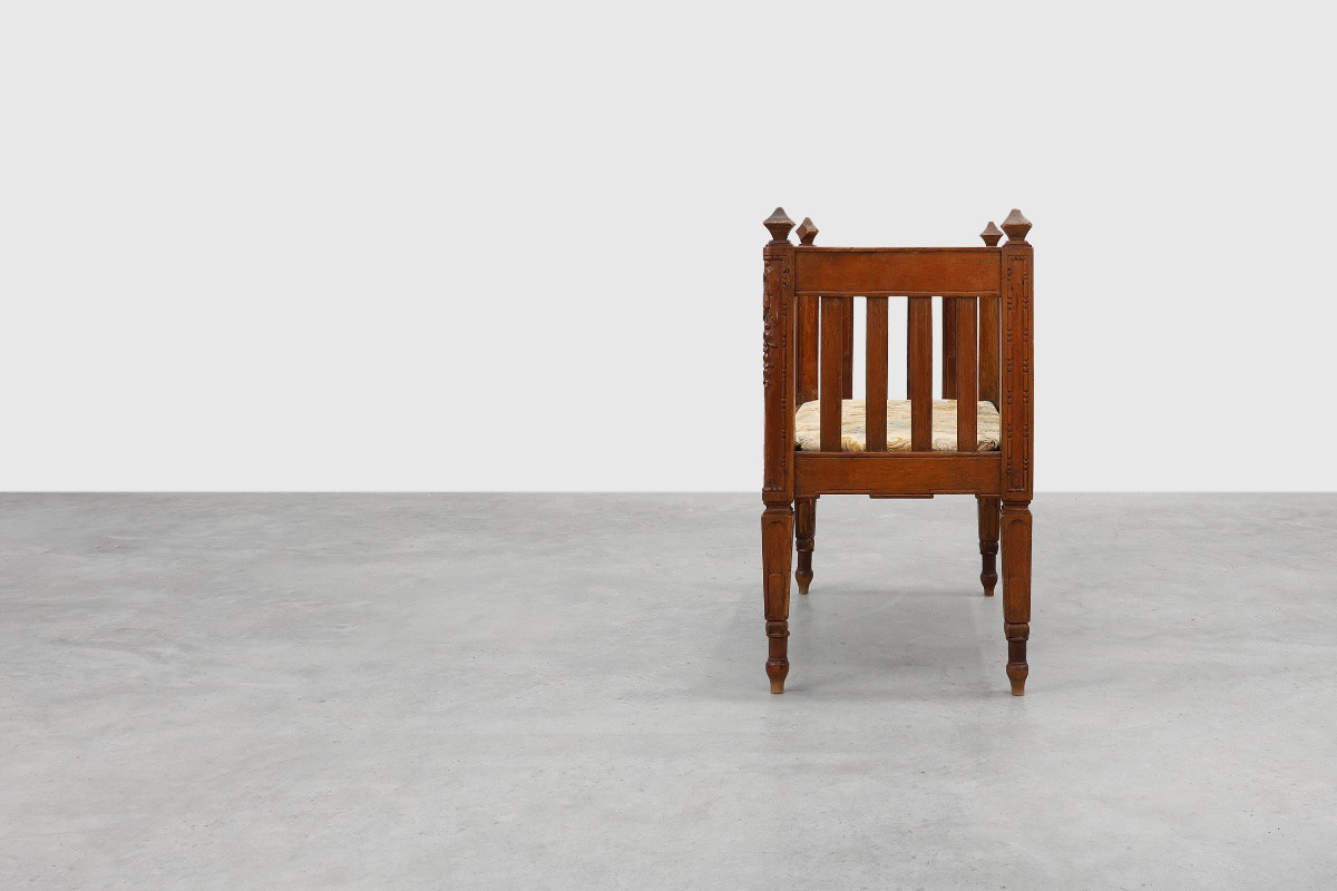 Large Arts & Crafts Style Oak Occasional Chair, Belgium, Circa 1915-photo-7