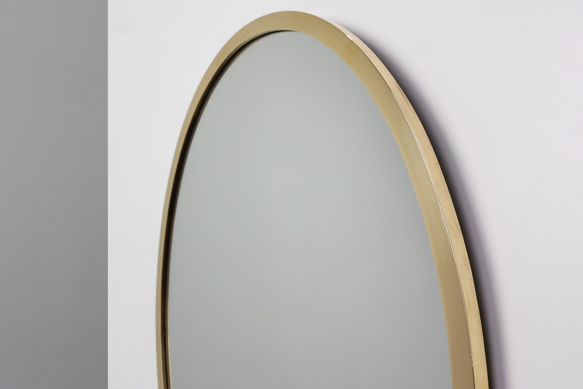 Art Deco Copper-plated Metal Mirror, Belgium Circa 1925-photo-4