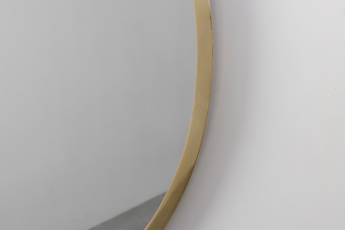 Art Deco Copper-plated Metal Mirror, Belgium Circa 1925-photo-1