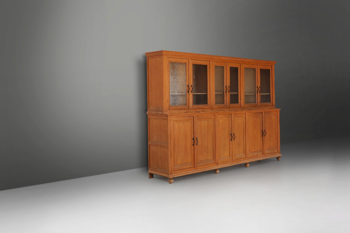 Monastery Or Display Case With 12 Pine Doors, Belgium, Circa 1890-photo-2