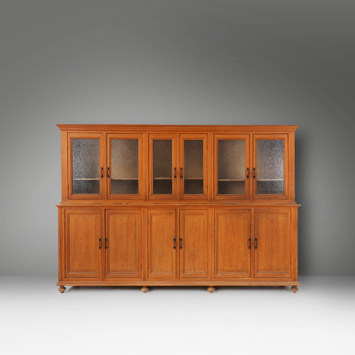 Monastery Or Display Case With 12 Pine Doors, Belgium, Circa 1890