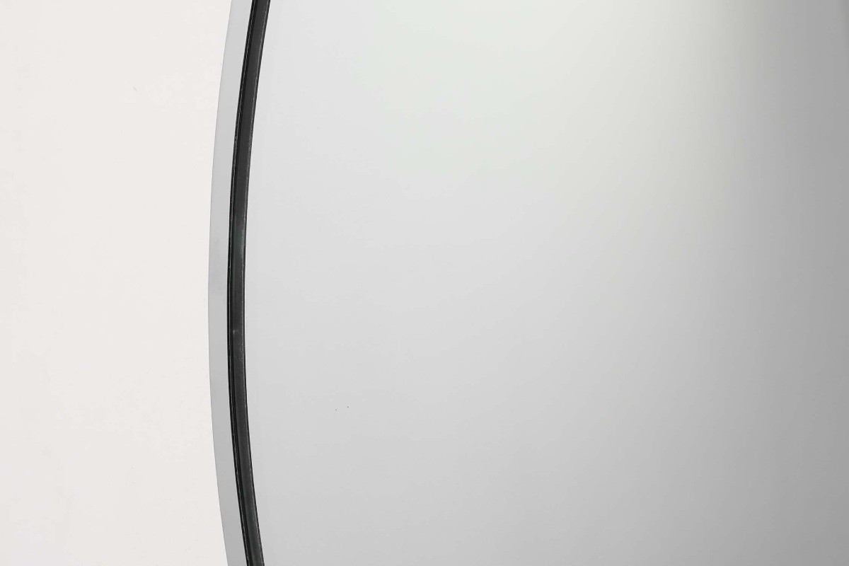 Miroir ovale Art déco en métal nickelé, Belgique, vers 1925-photo-3