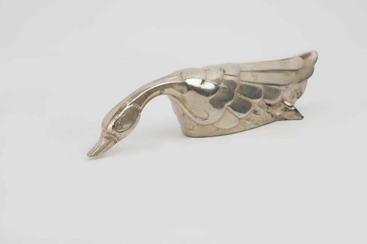 Ménagerie complète (repose-couteaux) par Edouard Marcel Sandoz pour Christofle Gallia, France-photo-4