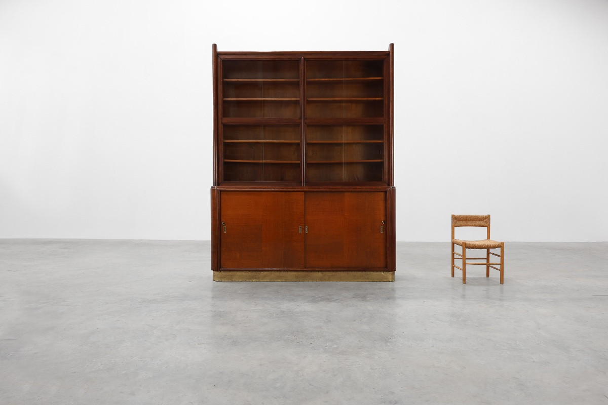 Large Art Deco Apothecary Cabinet Attributed To De Coene, Belgium, Circa 1920-photo-2