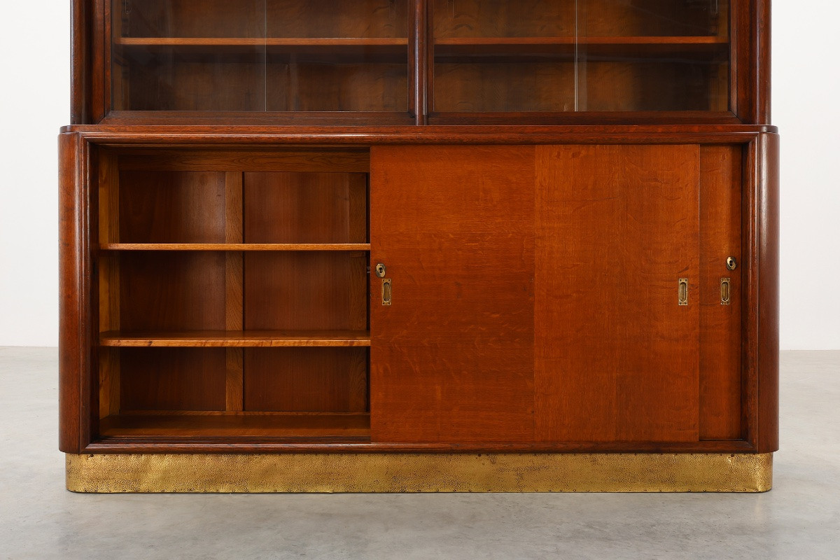 Large Art Deco Apothecary Cabinet Attributed To De Coene, Belgium, Circa 1920-photo-3