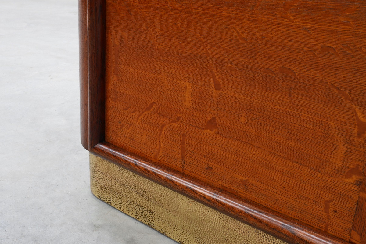 Large Art Deco Apothecary Cabinet Attributed To De Coene, Belgium, Circa 1920-photo-4