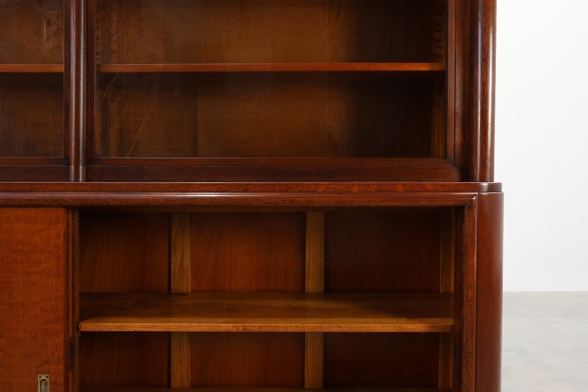 Large Art Deco Apothecary Cabinet Attributed To De Coene, Belgium, Circa 1920-photo-1