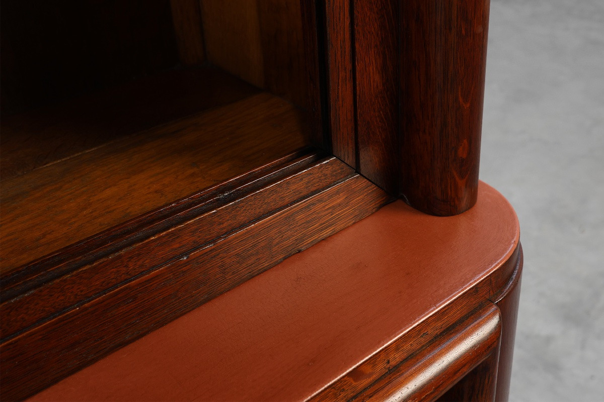 Large Art Deco Apothecary Cabinet Attributed To De Coene, Belgium, Circa 1920-photo-4