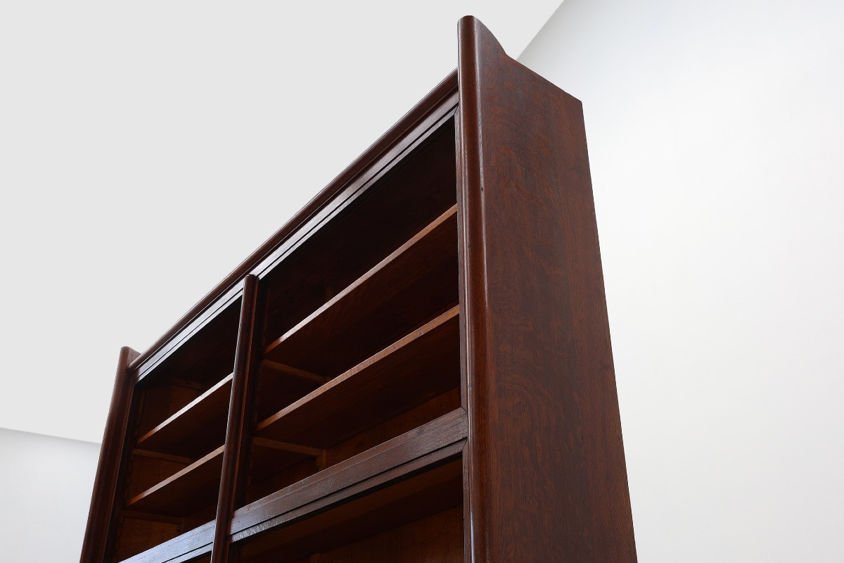 Large Art Deco Apothecary Cabinet Attributed To De Coene, Belgium, Circa 1920-photo-7