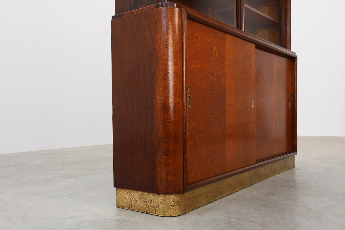 Large Art Deco Apothecary Cabinet Attributed To De Coene, Belgium, Circa 1920-photo-8