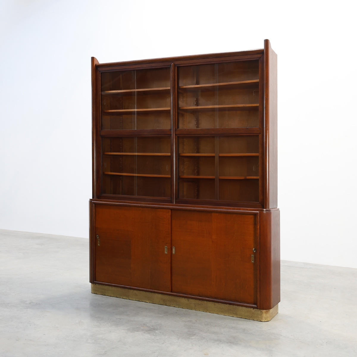 Large Art Deco Apothecary Cabinet Attributed To De Coene, Belgium, Circa 1920