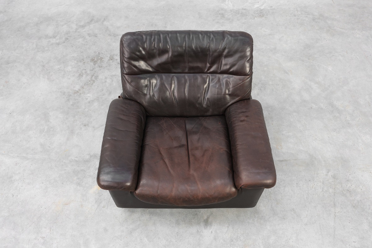Relax De Sede Ds-66 Brown Leather Armchair, Switzerland, 1960s-photo-6