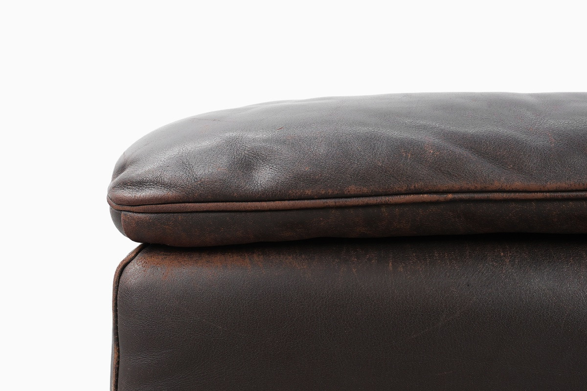 De Sede Ds-11 Brown Leather Pouffe, Switzerland, 1960s-photo-4