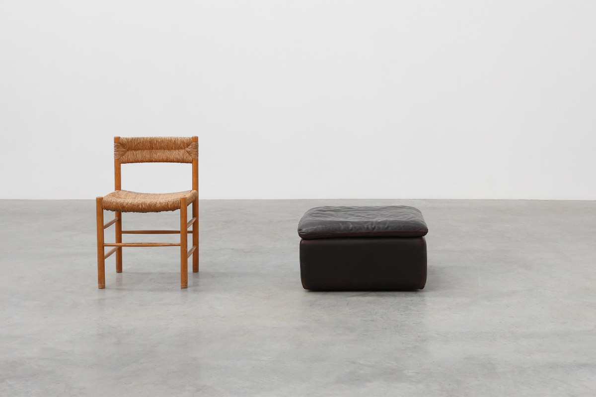 De Sede Ds-11 Brown Leather Pouffe, Switzerland, 1960s-photo-2