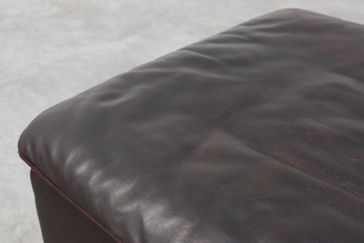 De Sede Ds-11 Brown Leather Pouffe, Switzerland, 1960s-photo-4