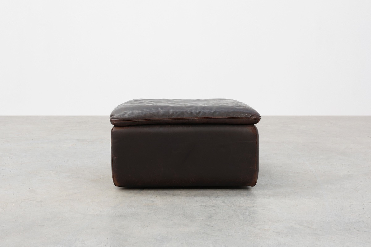 De Sede Ds-11 Brown Leather Pouffe, Switzerland, 1960s-photo-5