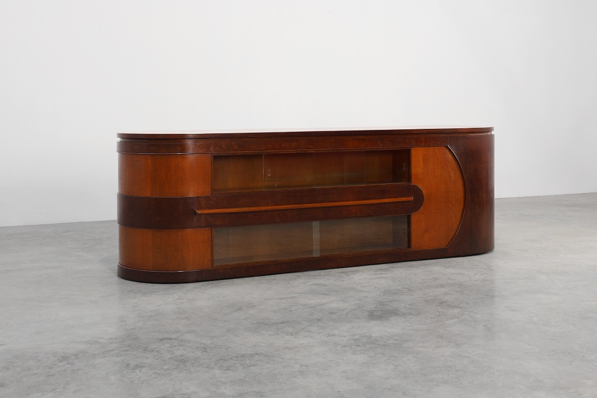 Ensemble de 2 comptoirs Art déco et d'un meuble attribué à De Coene, Belgique, années 1920-photo-3