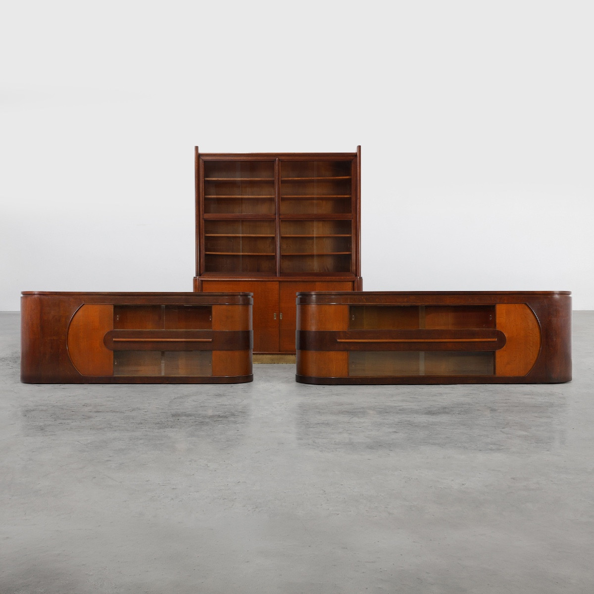 Ensemble de 2 comptoirs Art déco et d'un meuble attribué à De Coene, Belgique, années 1920