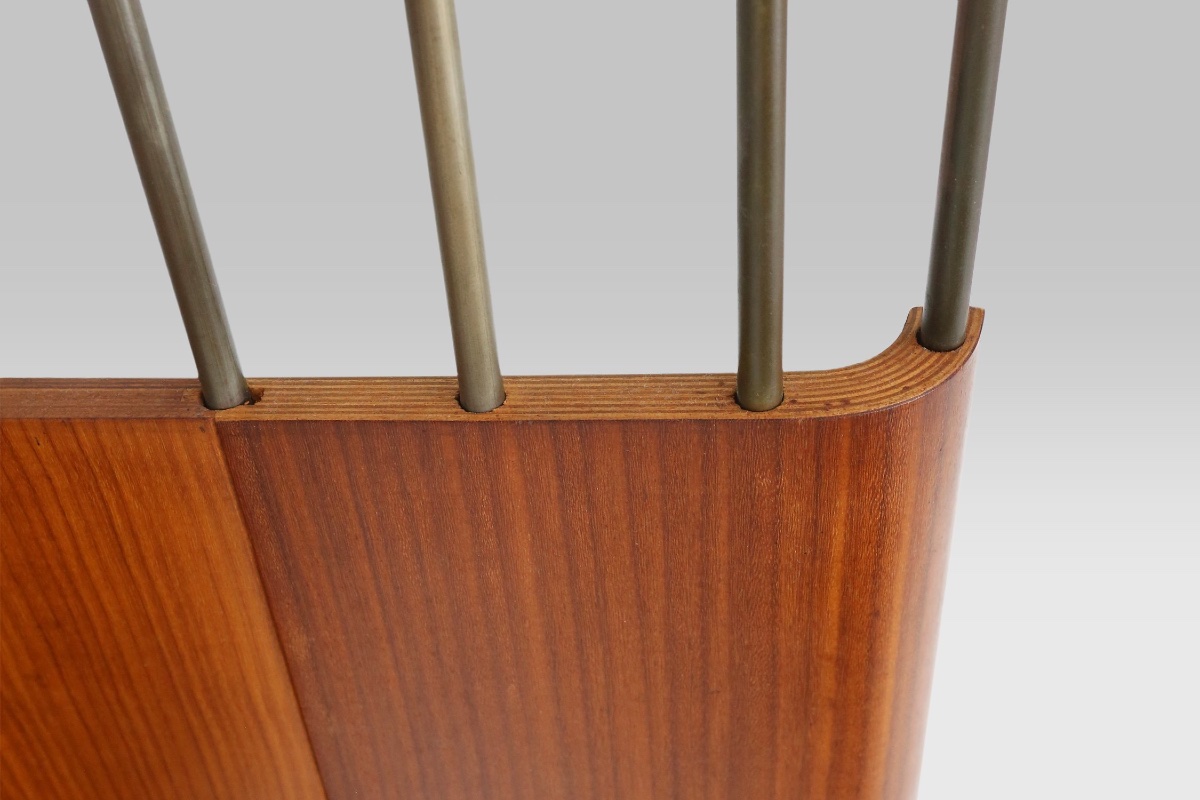 Vintage Curved Plywood Coat Rack Attributed To De Coene, Belgium, 1960s-photo-7