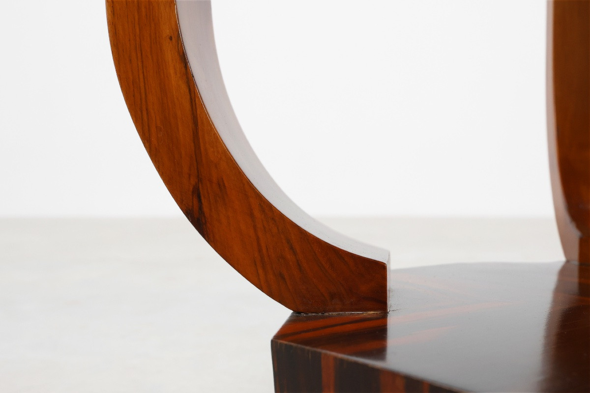 Art Deco Octagonal Wooden Side Table Or Coffee Table, France 1920s-photo-2