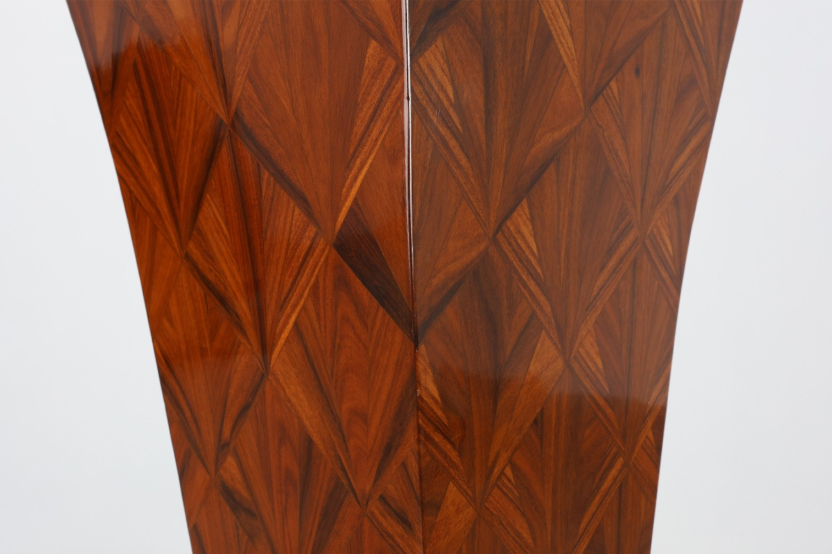 Grande console Art déco en marqueterie de bois, France, vers 1920-photo-2