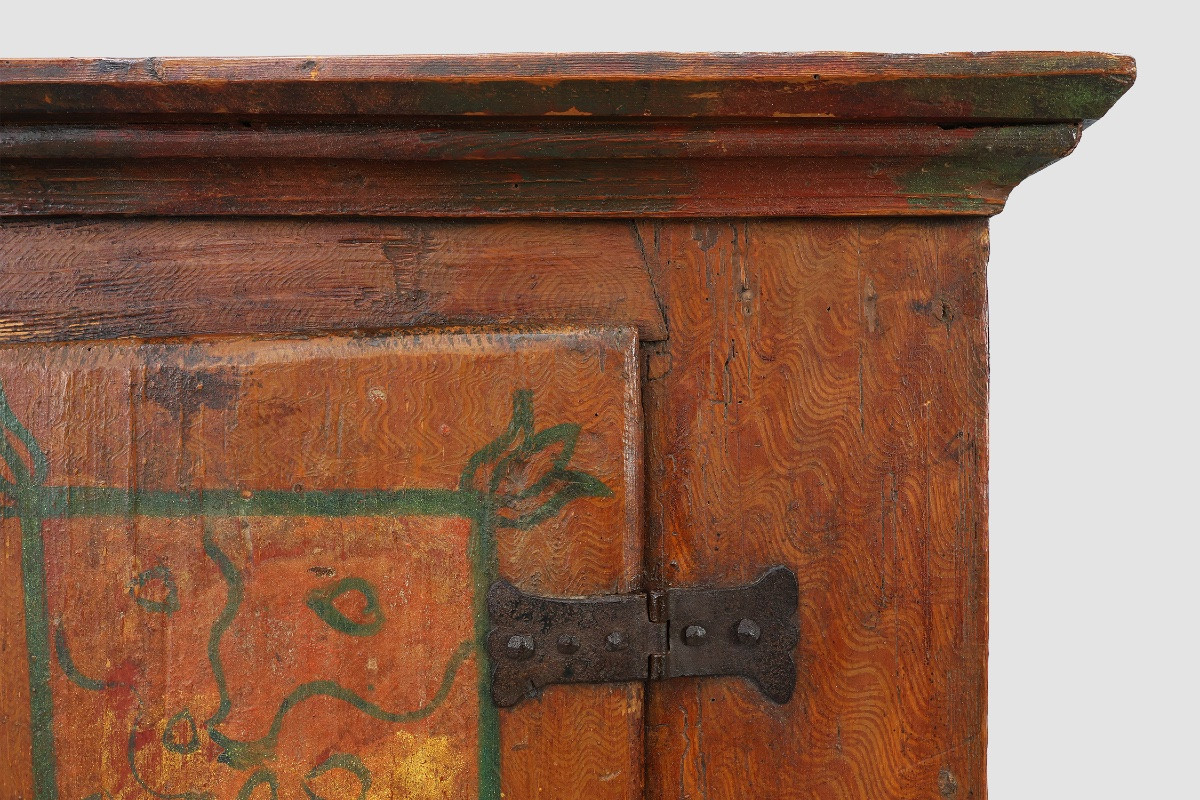 Small Antique Oak Cabinet, France, 18th Century-photo-3