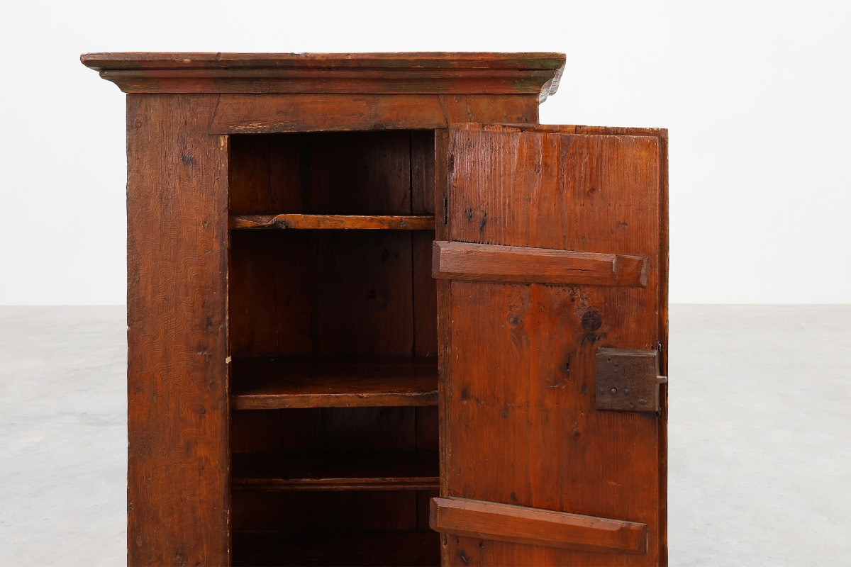 Small Antique Oak Cabinet, France, 18th Century-photo-4