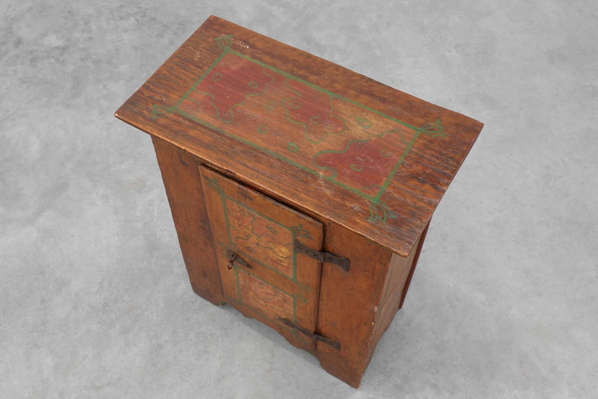 Small Antique Oak Cabinet, France, 18th Century-photo-4