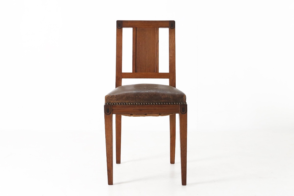 A Art Deco Side Chair By Maurice Dufréne, France Ca. 1925-photo-5