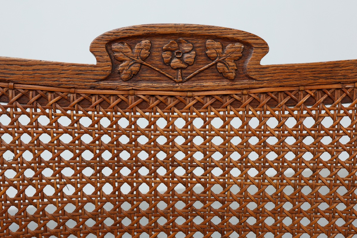 Ensemble de 6 chaises de salle à manger Art nouveau dans le style de Victor Horta, Belgique-photo-4