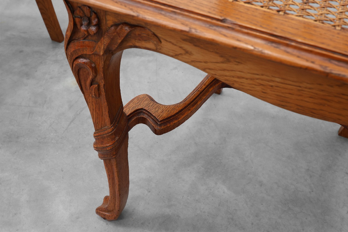 Ensemble de 6 chaises de salle à manger Art nouveau dans le style de Victor Horta, Belgique-photo-8