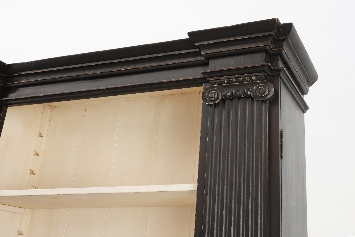 Armoire de bibliothèque haute noire du XXe siècle en MDF, UK-photo-4