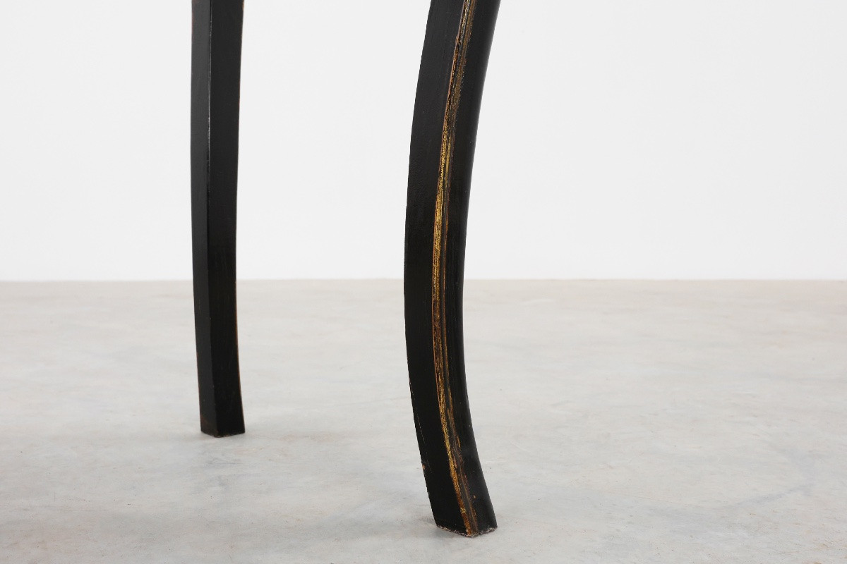 Table d'appoint en bois noir du XIXe siècle avec tiroir, France-photo-8