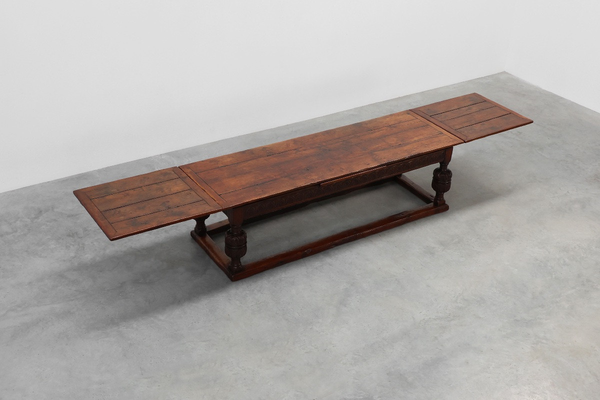 Large Extendable Dining Table In Oak From The 17th Century, France-photo-4