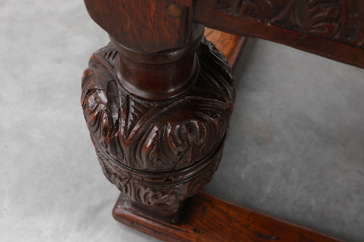 Large Extendable Dining Table In Oak From The 17th Century, France-photo-3
