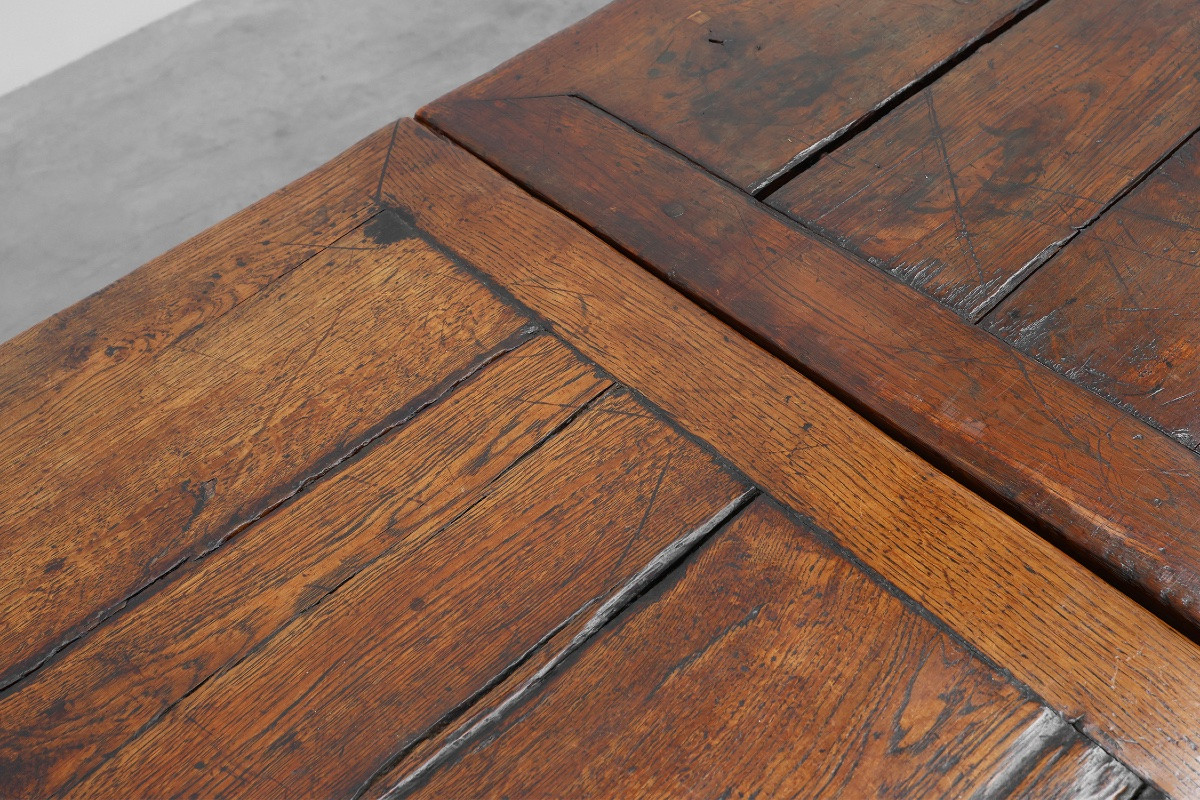 Large Extendable Dining Table In Oak From The 17th Century, France-photo-5