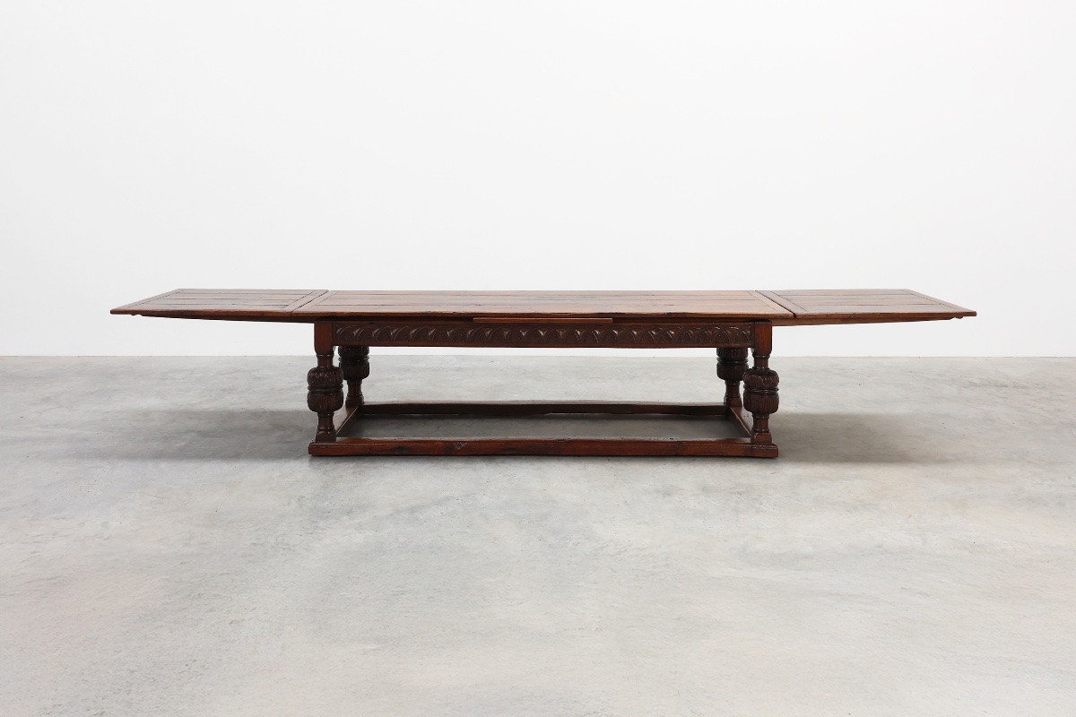 Large Extendable Dining Table In Oak From The 17th Century, France-photo-6