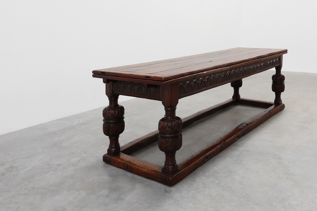 Large Extendable Dining Table In Oak From The 17th Century, France-photo-8