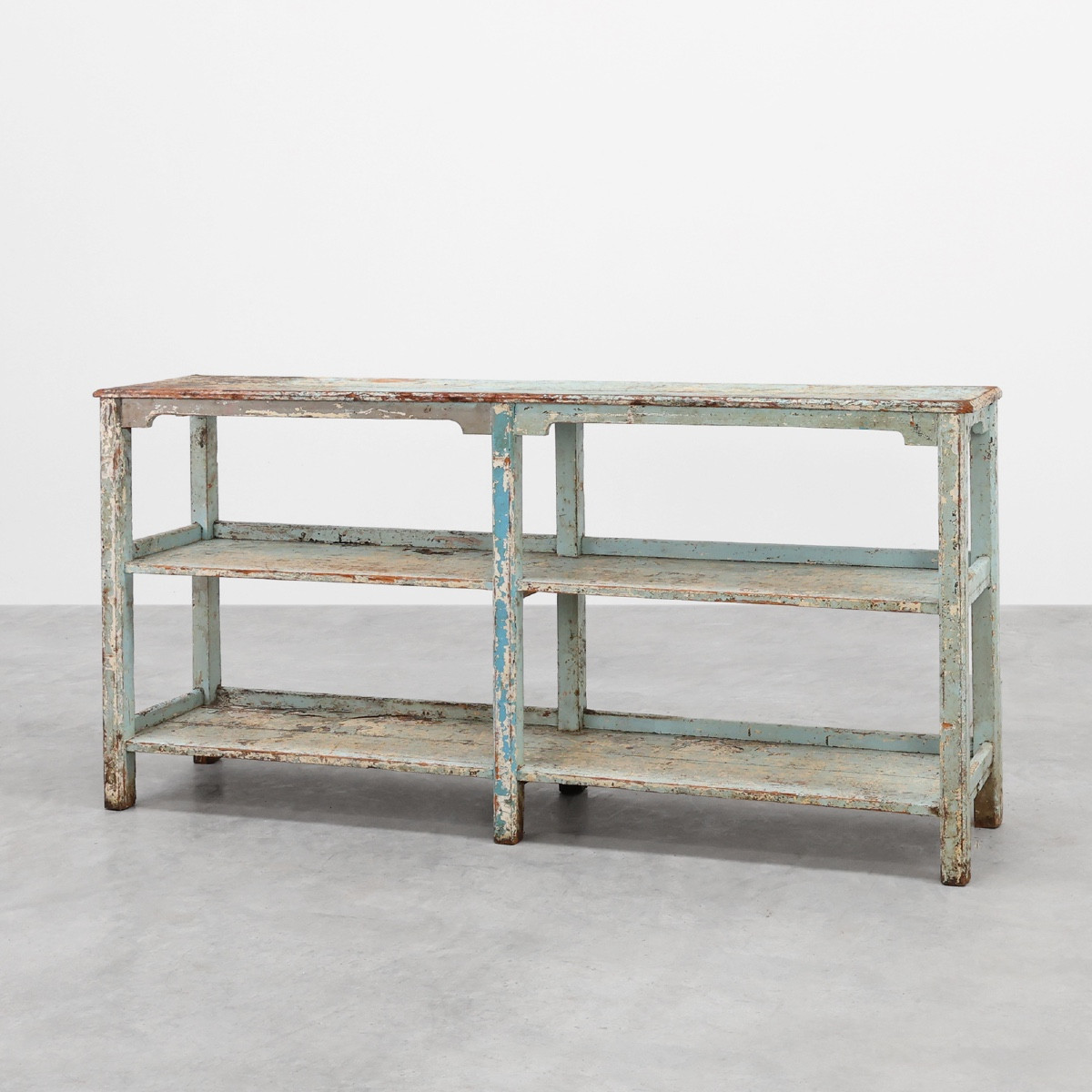 Industrial Console With Patina Of Old Paint Layers, France, Circa 1900